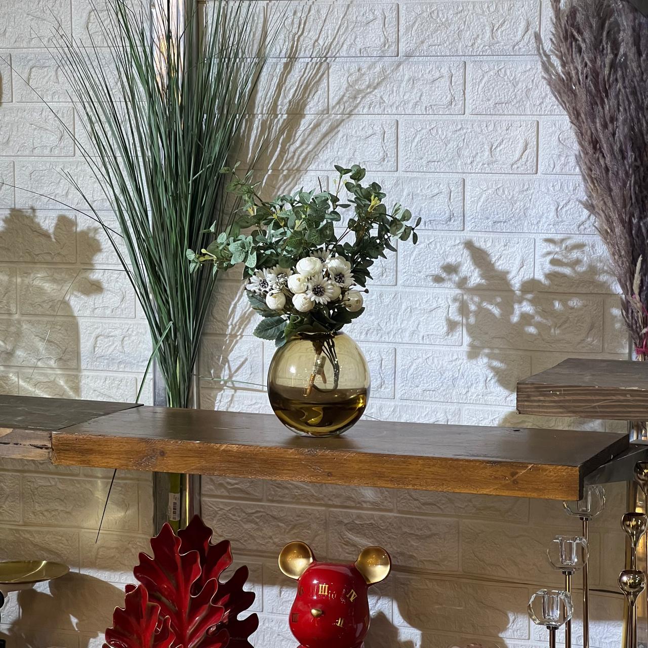 Mini Yellow Tint Clear Vase