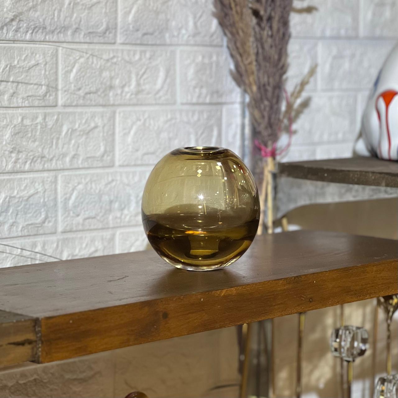 Mini Yellow Tint Clear Vase