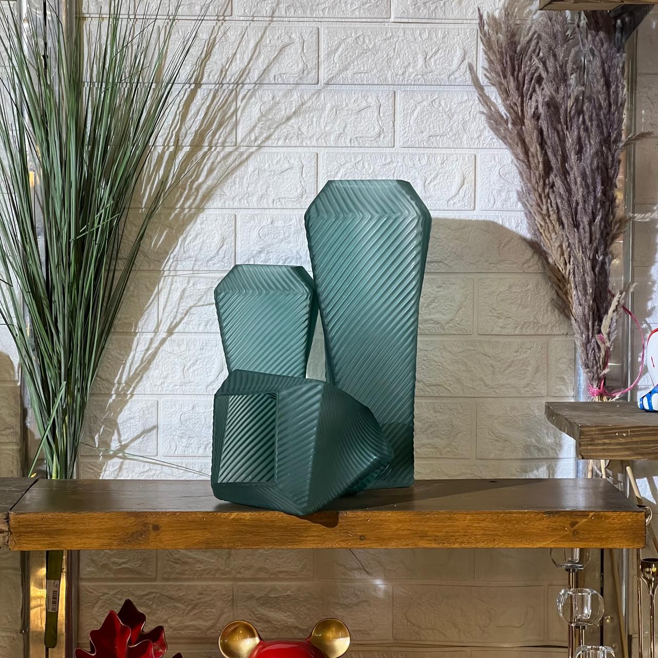 Ice Turquoise Vase Set