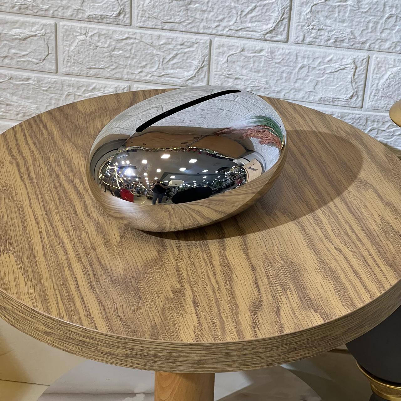 Chrome Egg Tissue Box