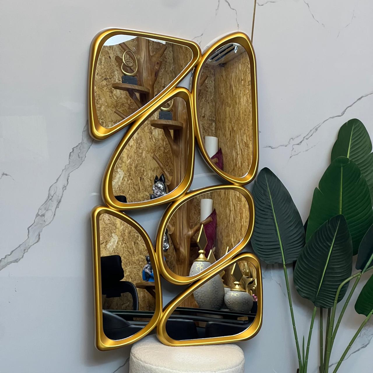 Big Beautiful Abstract Golden Mirror