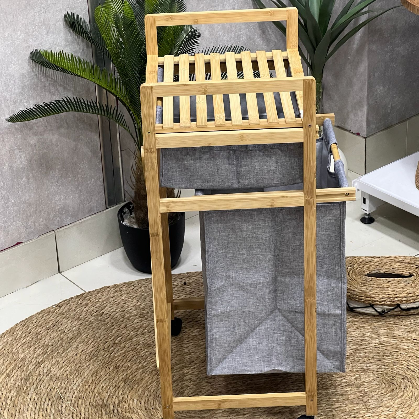 Bamboo Side Storage Laundry