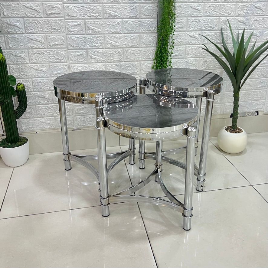 Silver 3-Piece Chrome Spiral Set