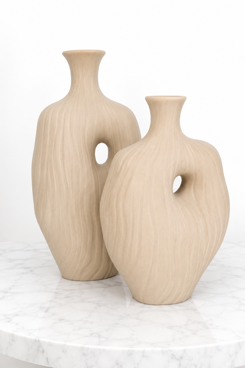 Sculptural Loop Vase Set