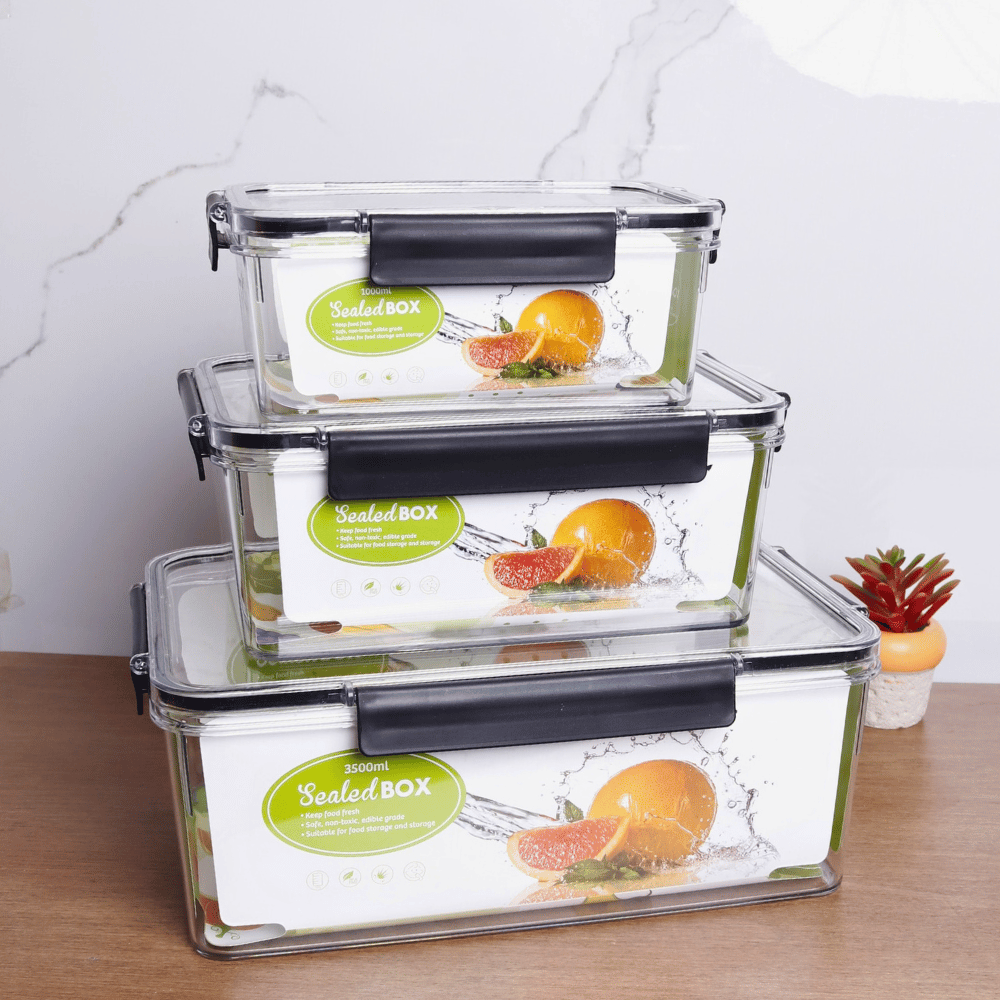 Plastic Storage Boxes Gray Clips