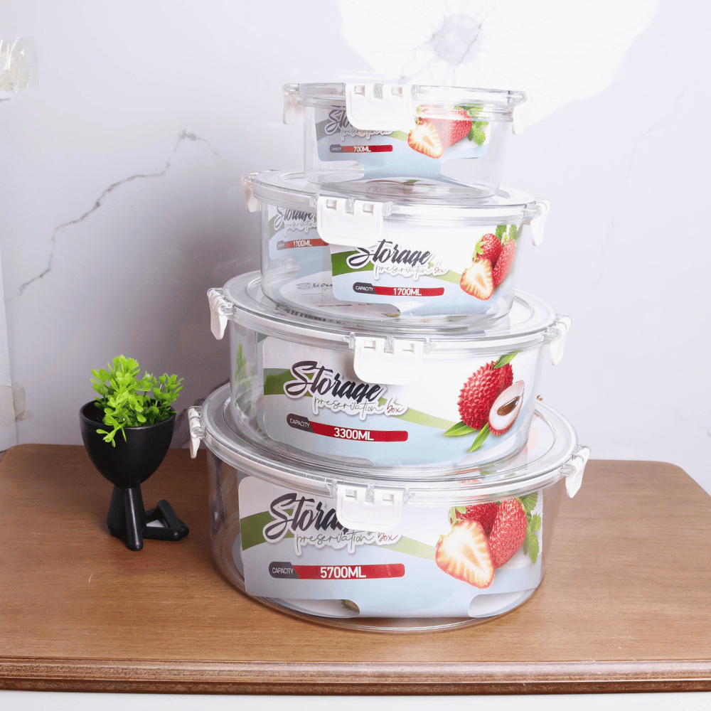 Round Storage Containers Set