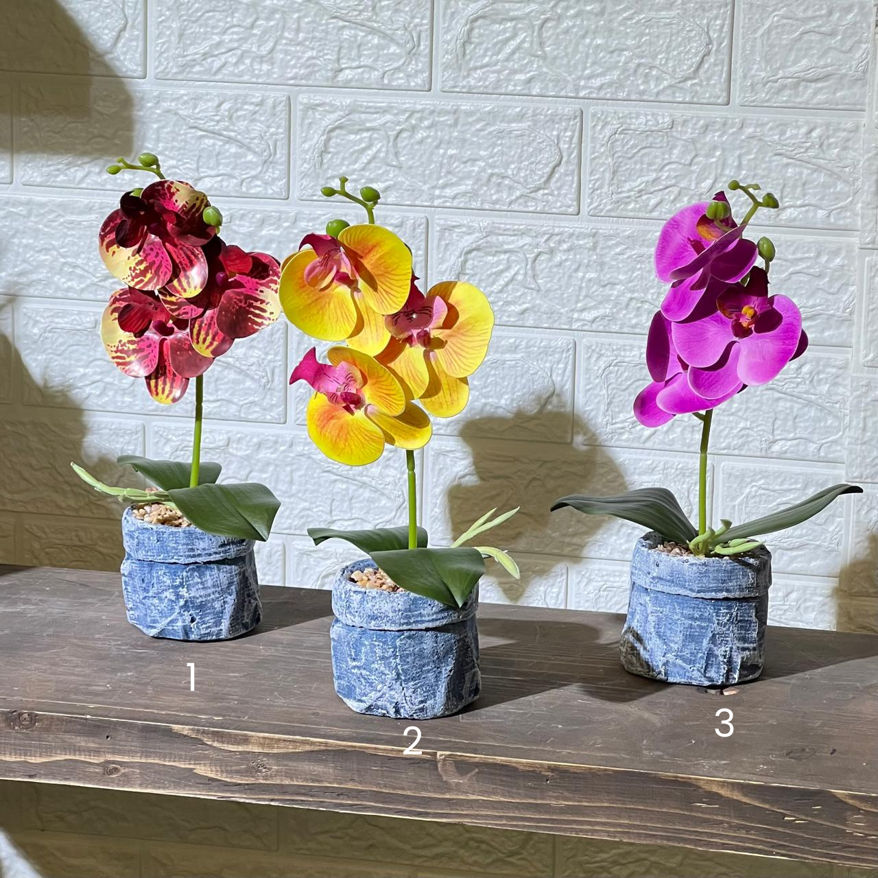 Jean Stone Look Orchid Artificial Plant