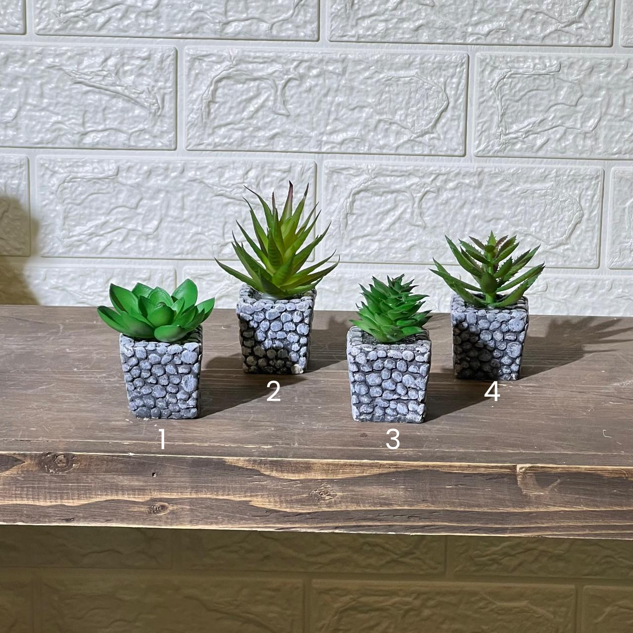 Stone Look Mini Artificial Plant