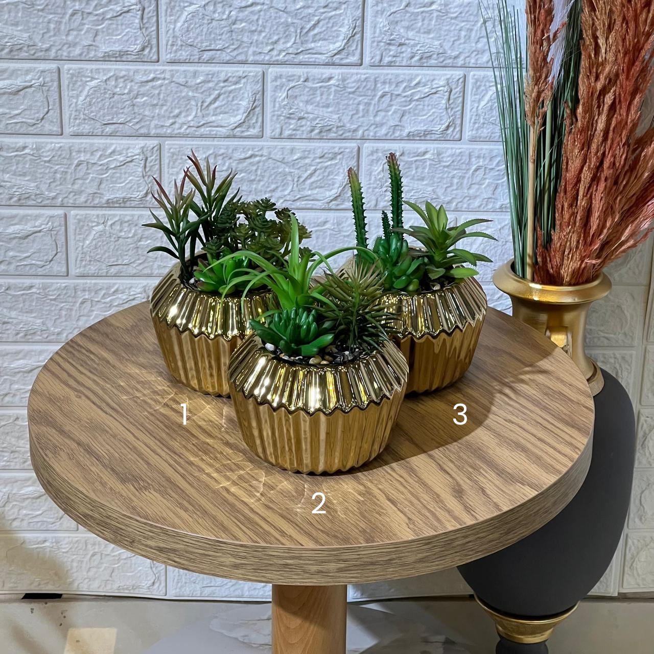 Striped Golden Artificial Plant Arrangement