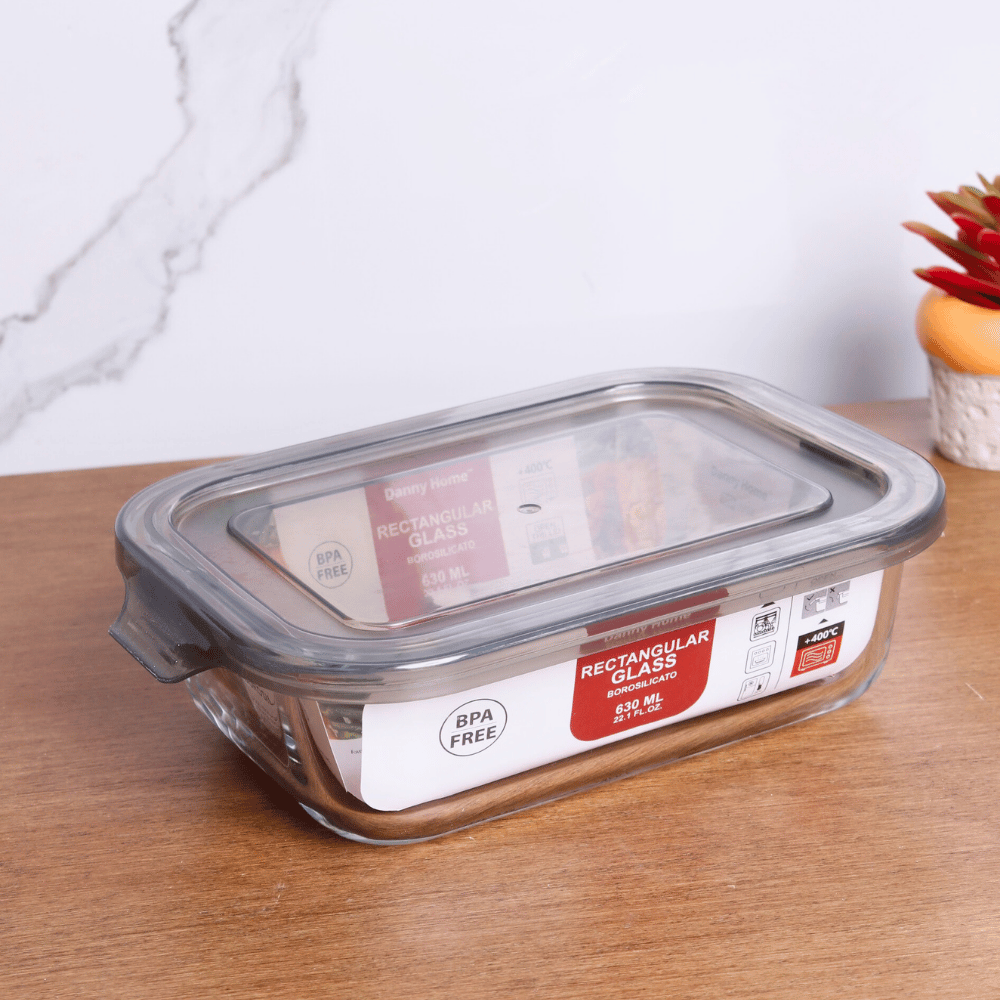 Glass Food Container Rectangular shape Large