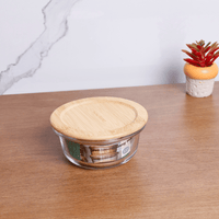 Danny Home Glass and wood Container Small Size