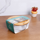 Glass And Wood Food Container