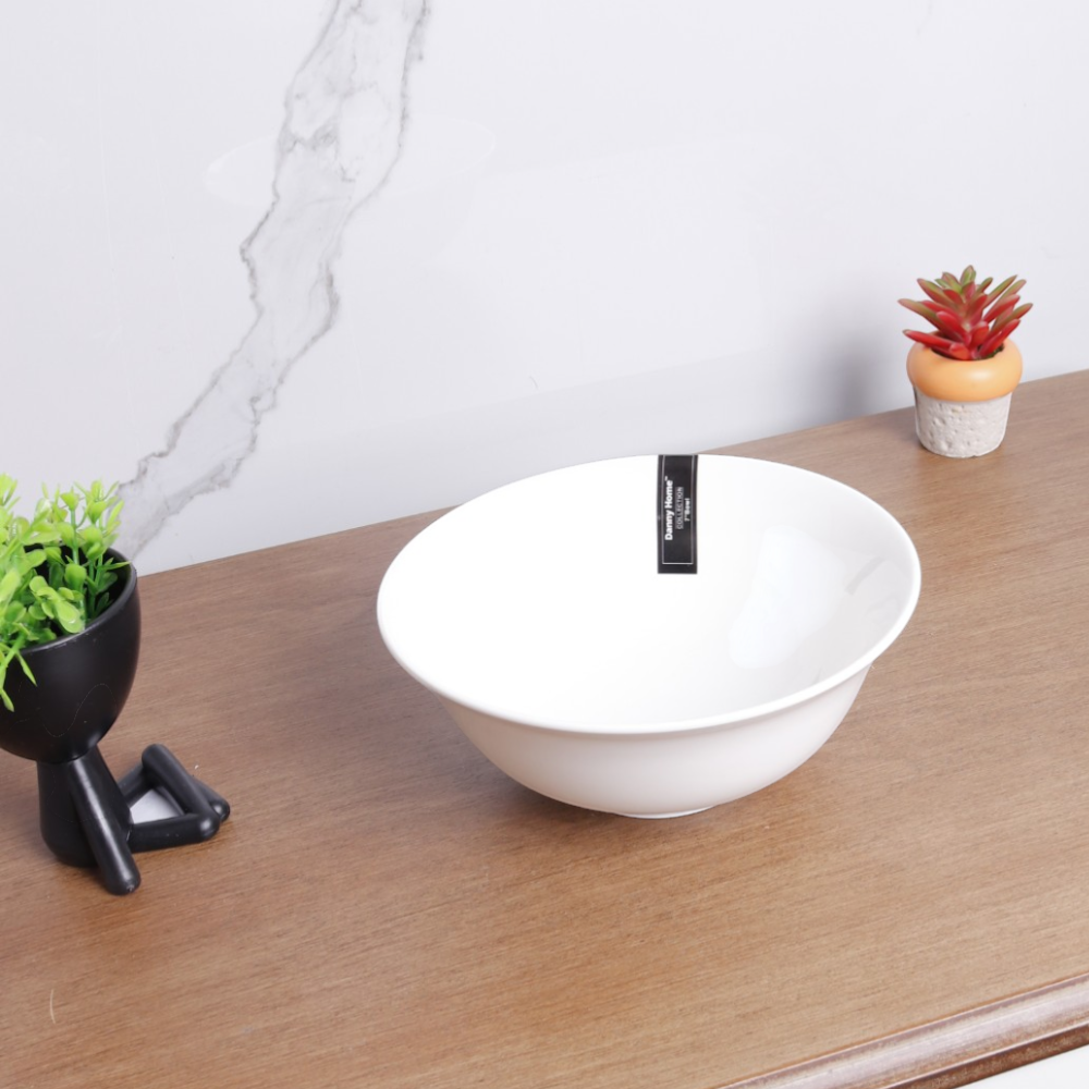 Danny Home white ceramic serving bowl