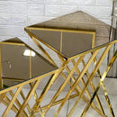 Square Gold Mirror Top 3-Piece Set