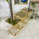 Square Gold Mirror Top 3-Piece Set