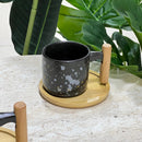 Wooden Trey Black Mug