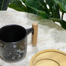 Wooden Trey Black Mug