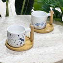 Wooden Trey White Mug