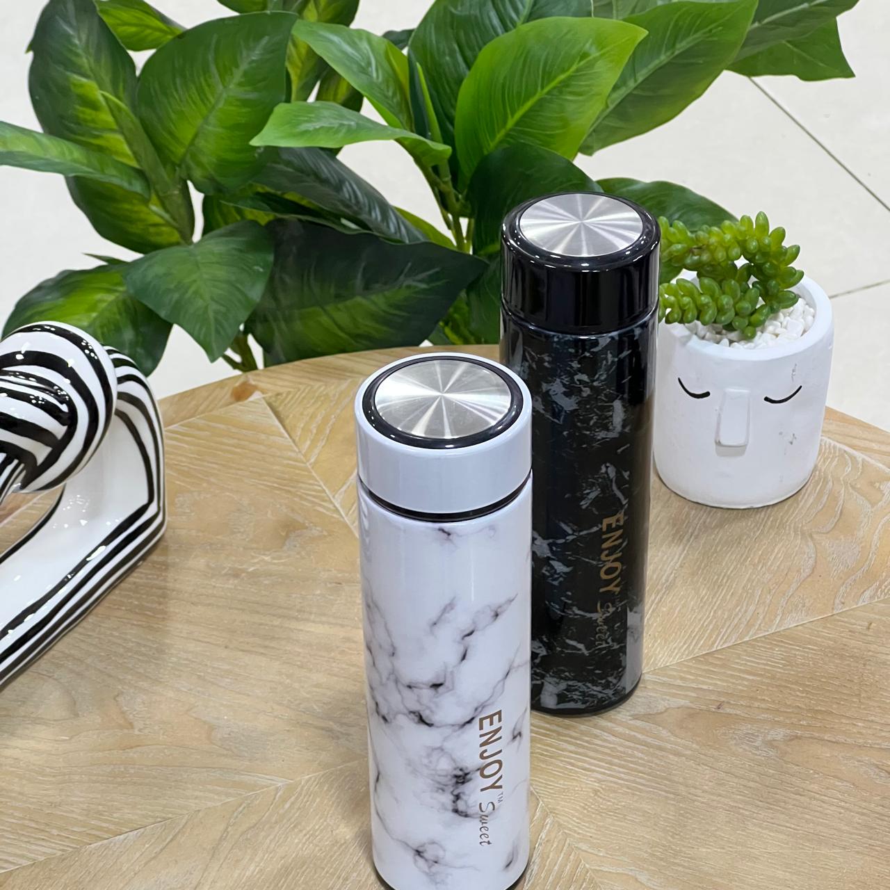 Slim Marble Stainless Steel Thermal Bottle