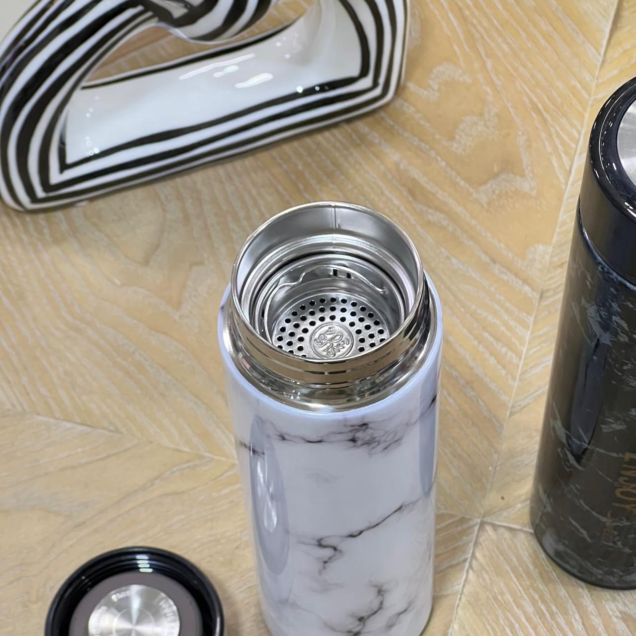 Slim Marble Stainless Steel Thermal Bottle