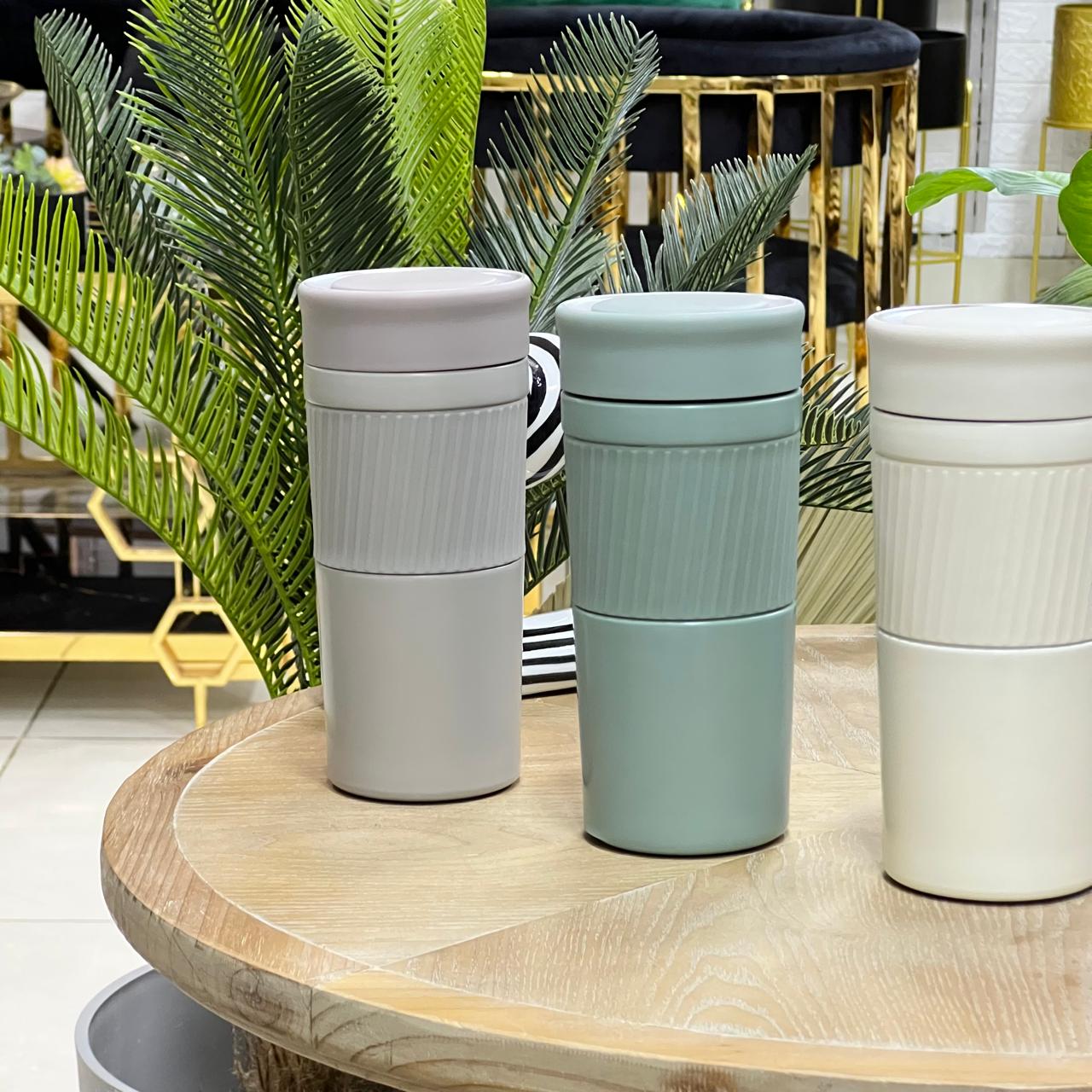 Textured Matte Stainless Steel Thermal Bottle