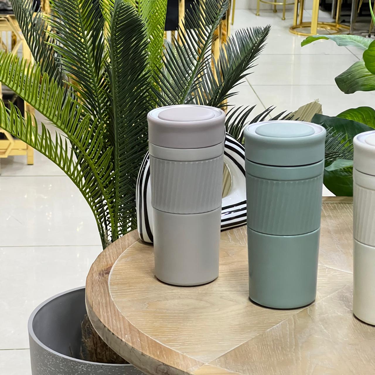 Textured Matte Stainless Steel Thermal Bottle