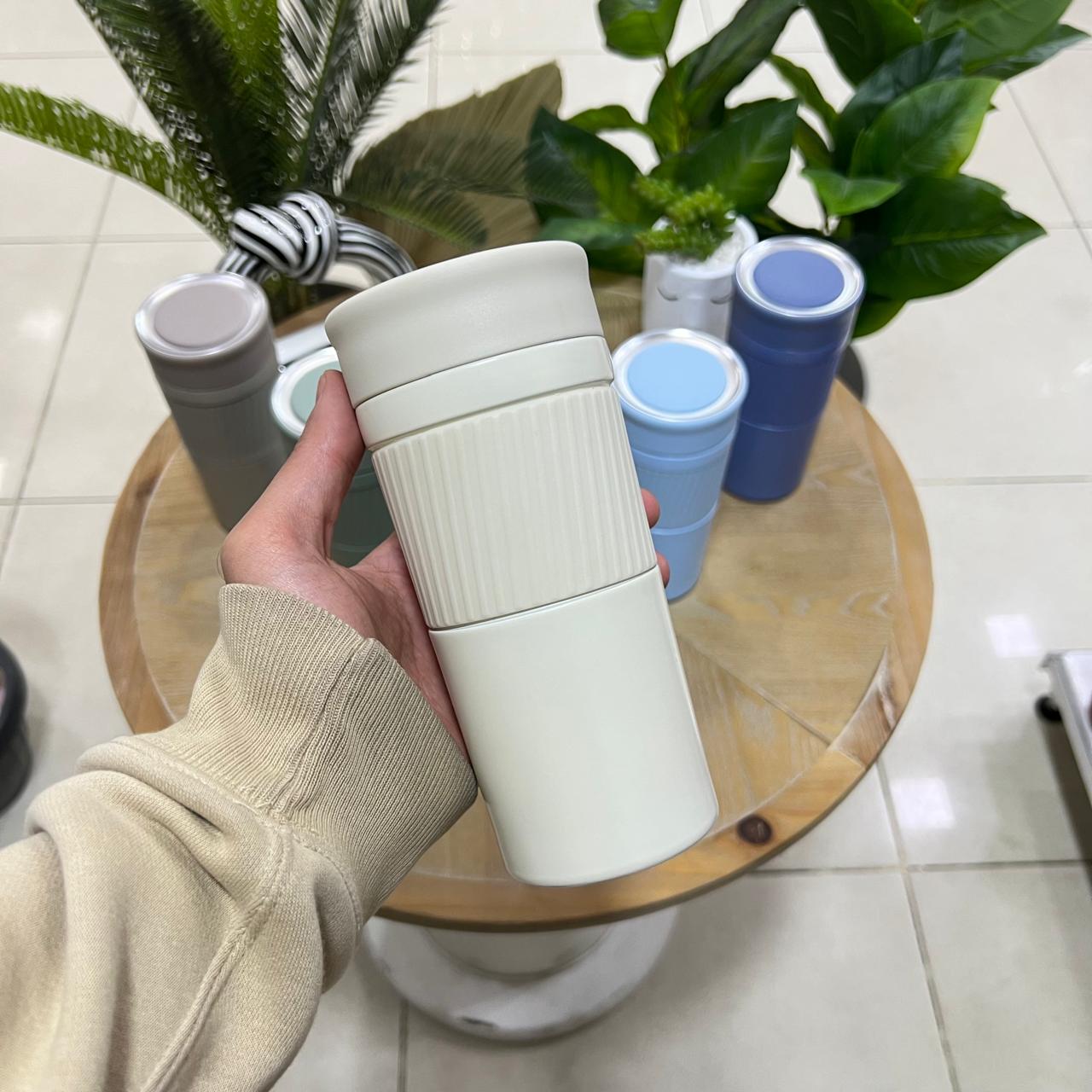 Textured Matte Stainless Steel Thermal Bottle