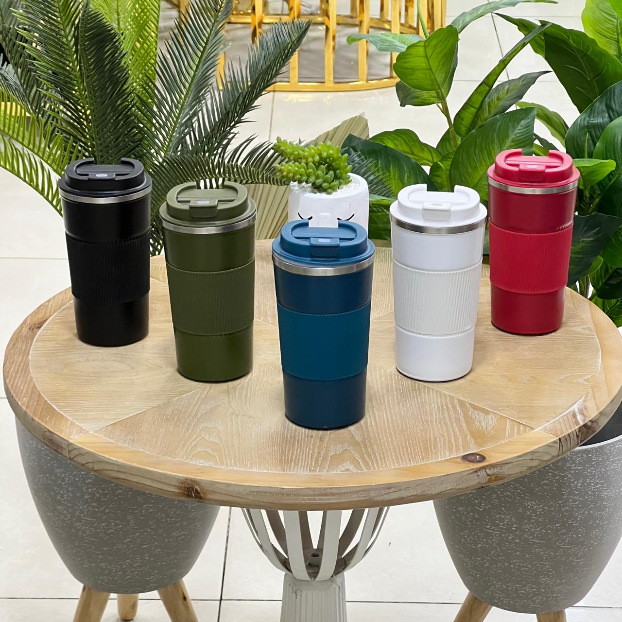 Steel Rim Design Stainless Steel Thermal Mug