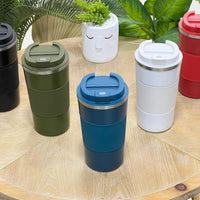 Steel Rim Design Stainless Steel Thermal Mug
