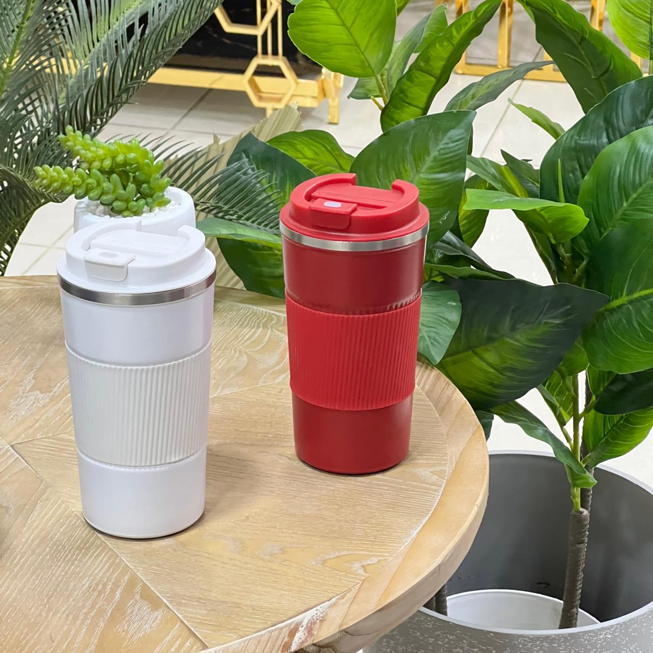 Steel Rim Design Stainless Steel Thermal Mug