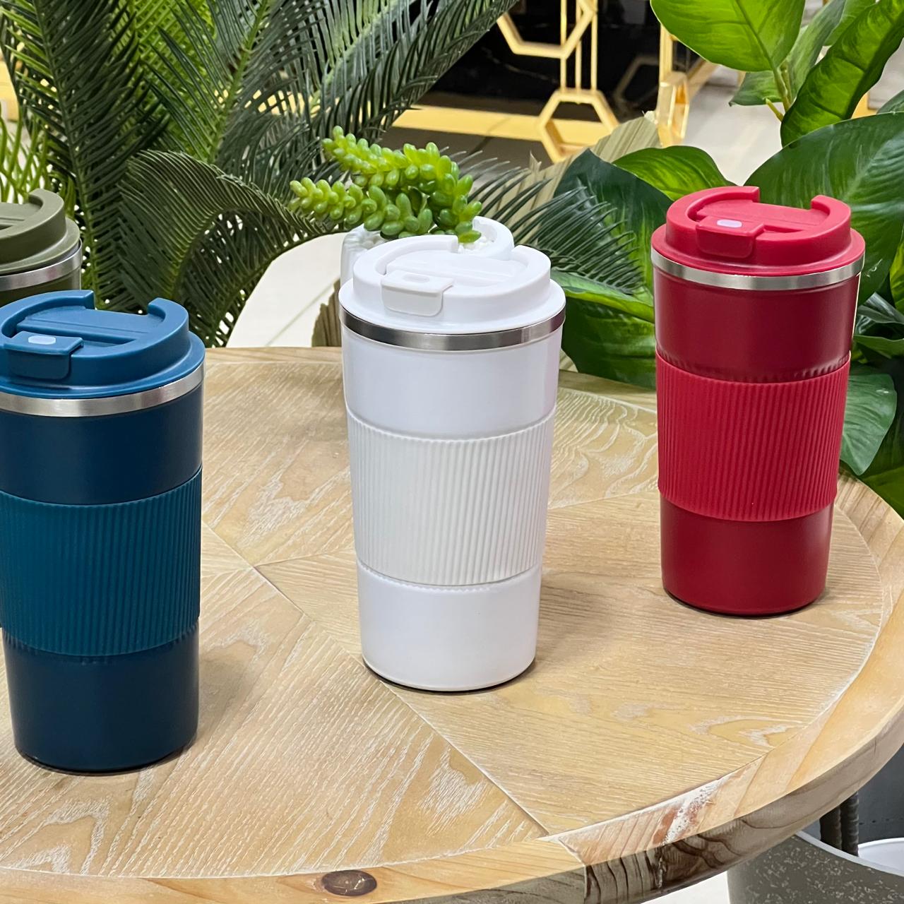 Steel Rim Design Stainless Steel Thermal Mug