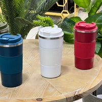 Steel Rim Design Stainless Steel Thermal Mug