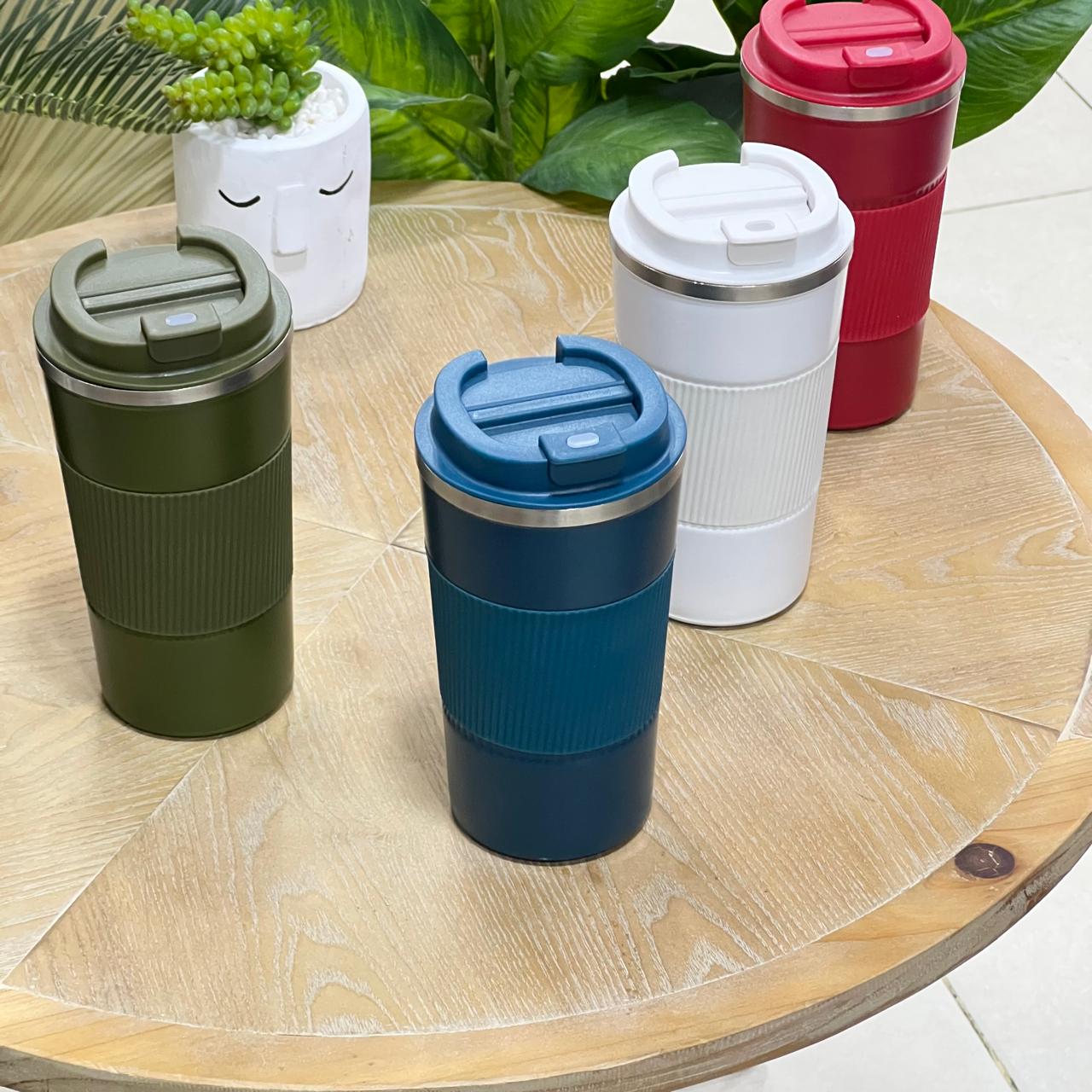Steel Rim Design Stainless Steel Thermal Mug