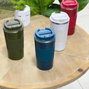 Steel Rim Design Stainless Steel Thermal Mug