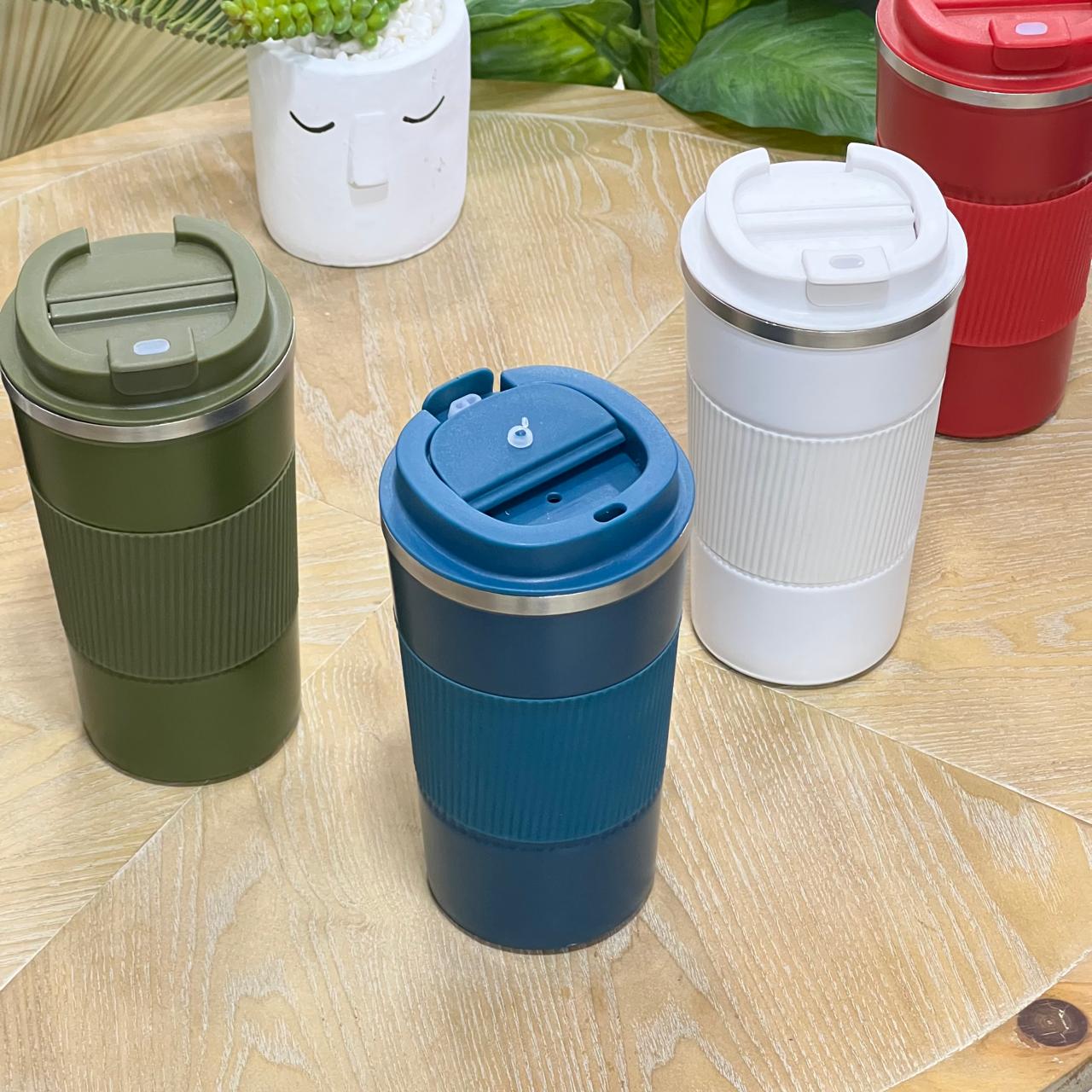 Steel Rim Design Stainless Steel Thermal Mug