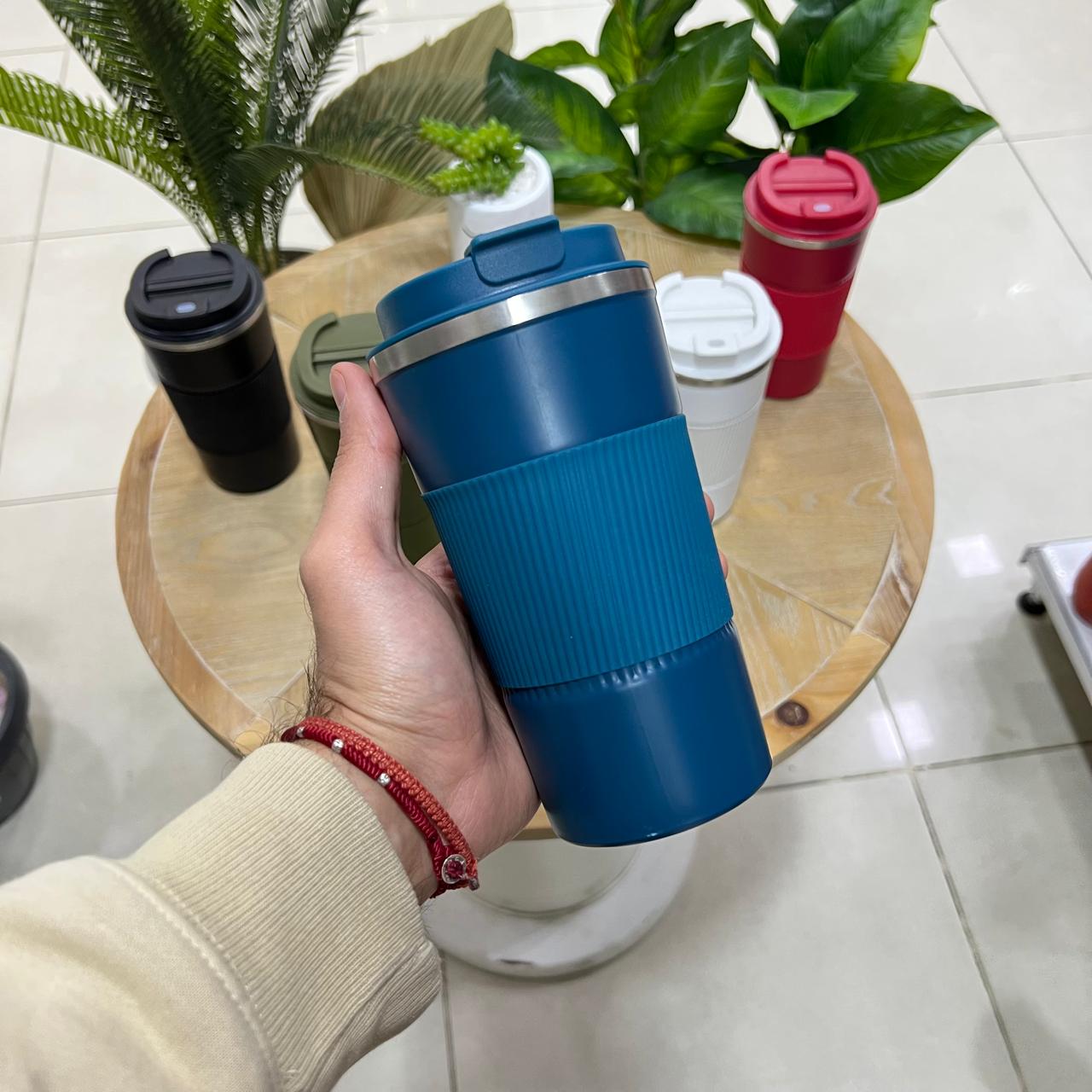 Steel Rim Design Stainless Steel Thermal Mug