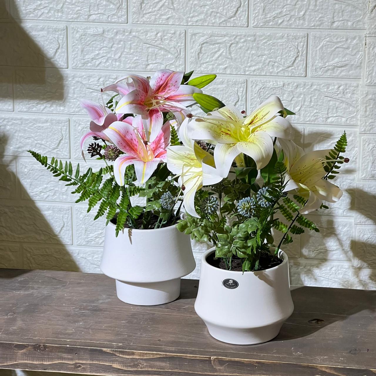 White Pot Flower