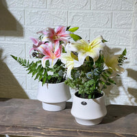 White Pot Flower