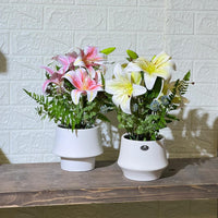 White Pot Flower