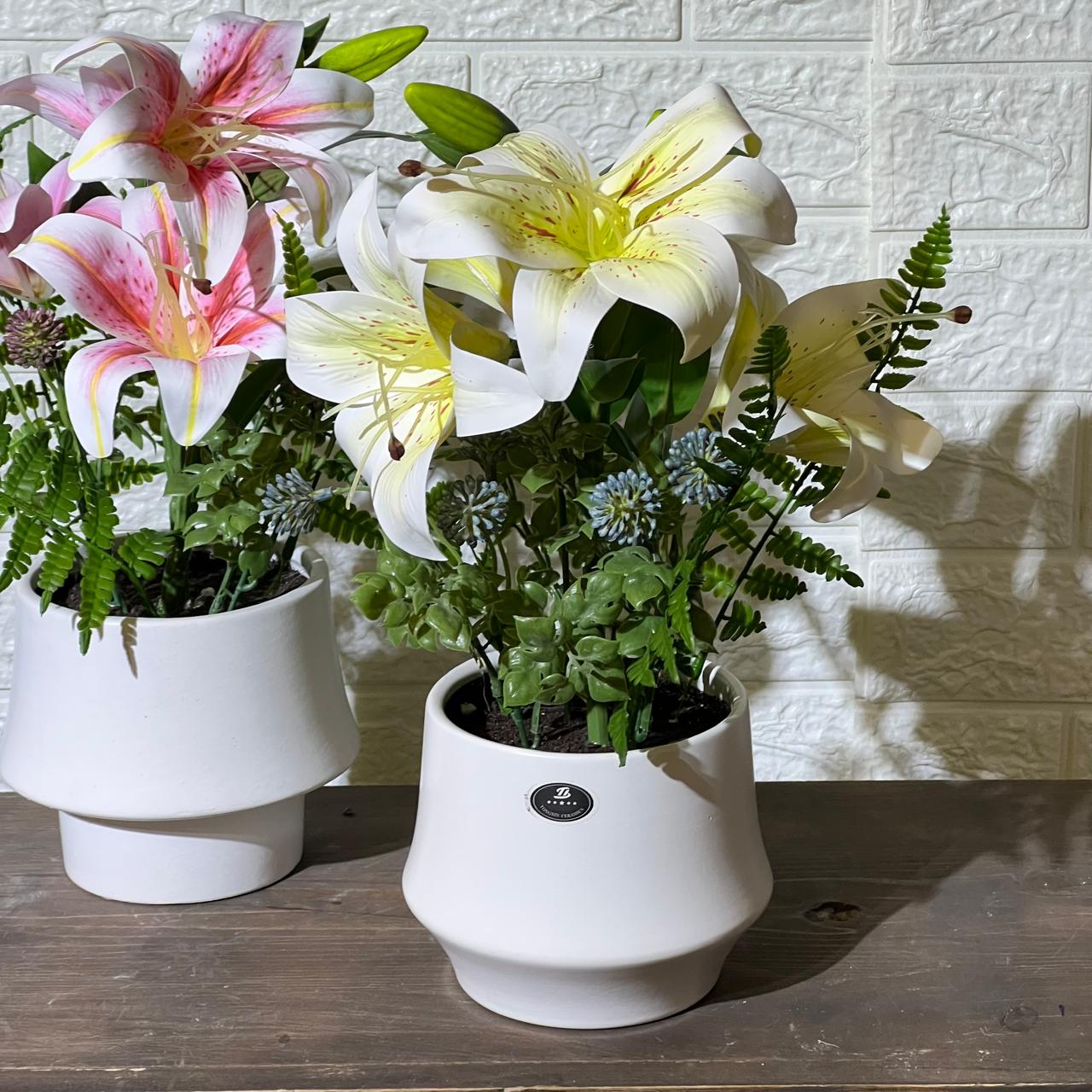 White Pot Flower