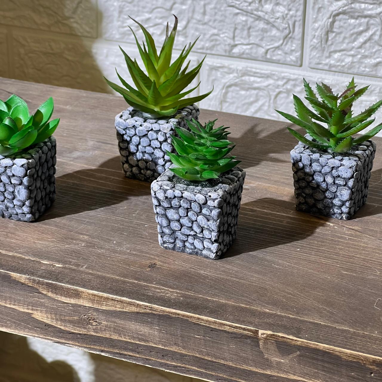 Stone Look Mini Artificial Plant
