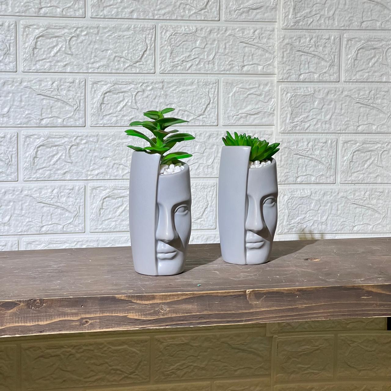 Face Pot Succulent Artificial Plant