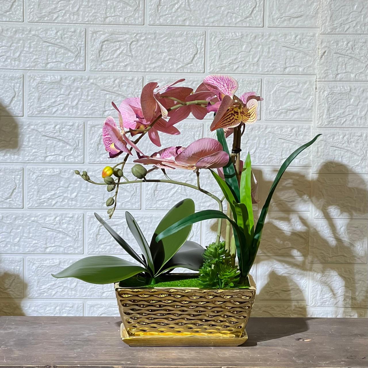 Chrome Artificial Plant Arrangement
