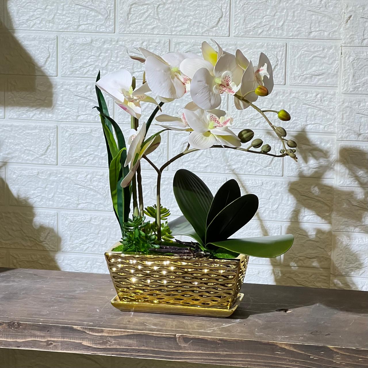 Chrome Artificial Plant Arrangement