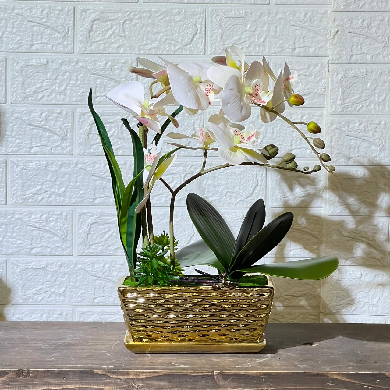 Chrome Artificial Plant Arrangement