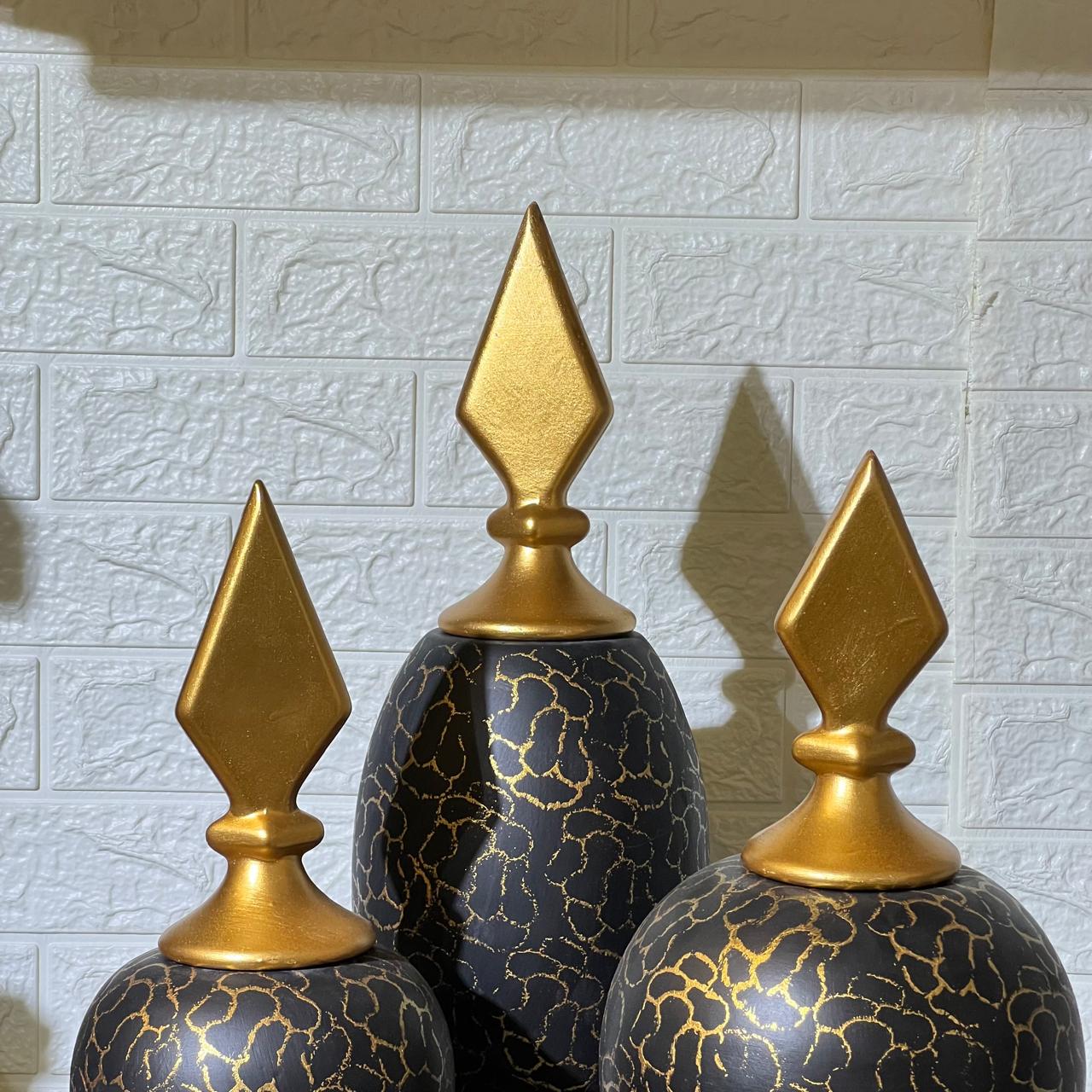 Big Rustic Ceramic Vase Set