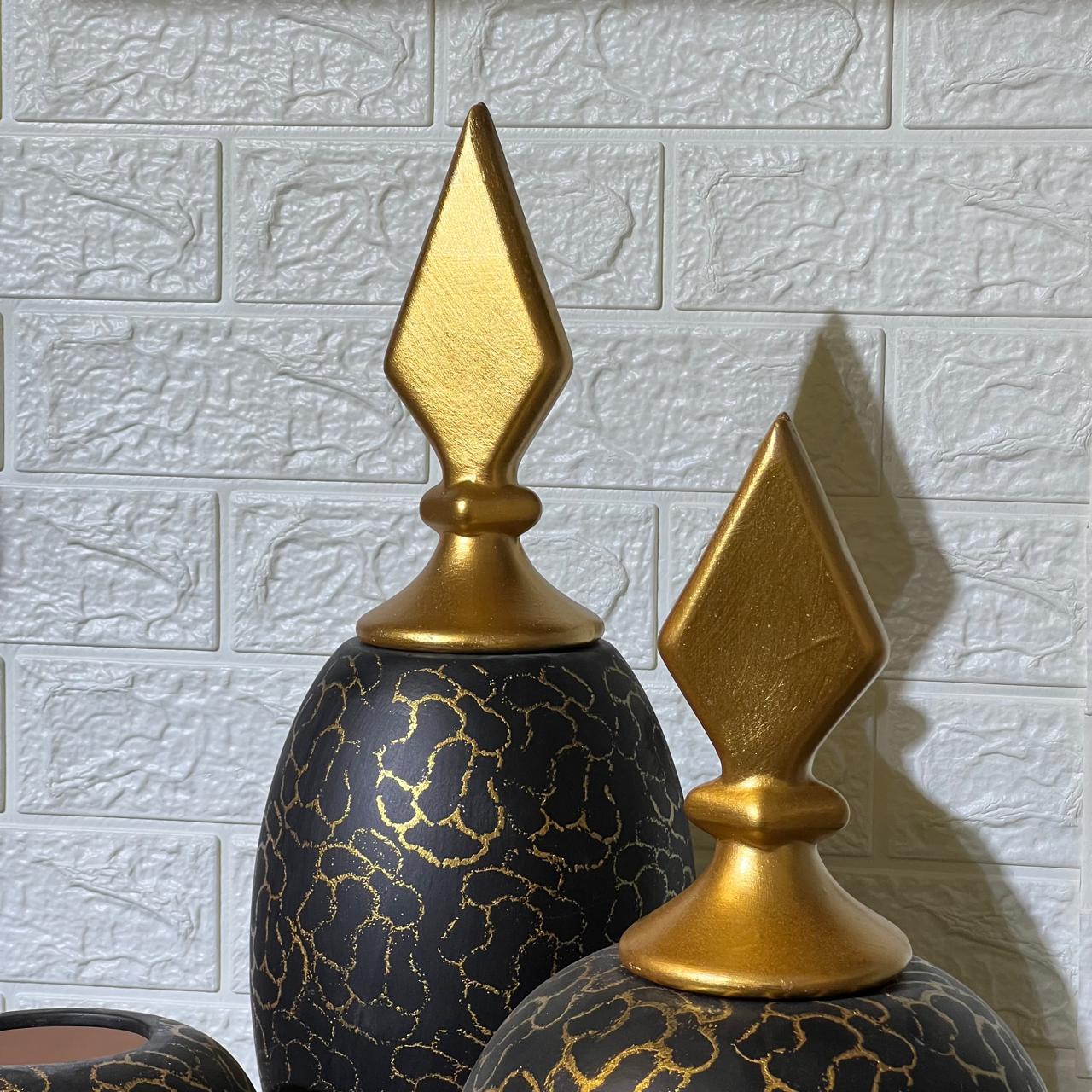 Big Rustic Ceramic Vase Set