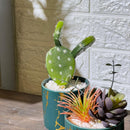 Blue Gold Marble Look Pot Artificial Plant