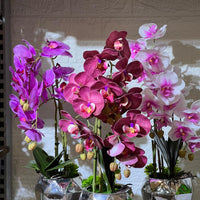 Edgy Chrome Artificial Orchid