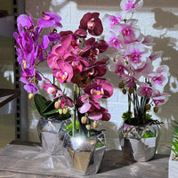 Edgy Chrome Artificial Orchid